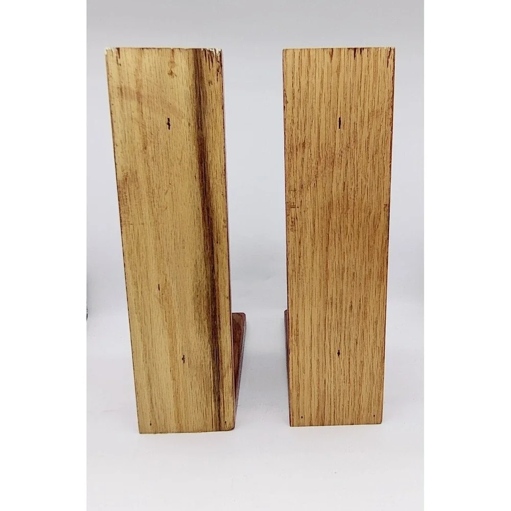 Set of 2 Wooden Shelf Brackets? Mounted Rack Support? Lacquered Bookends? Wood